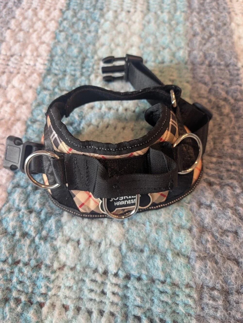 Joyride Small Pet Harness in Plaid Black Size XS 2 Pack